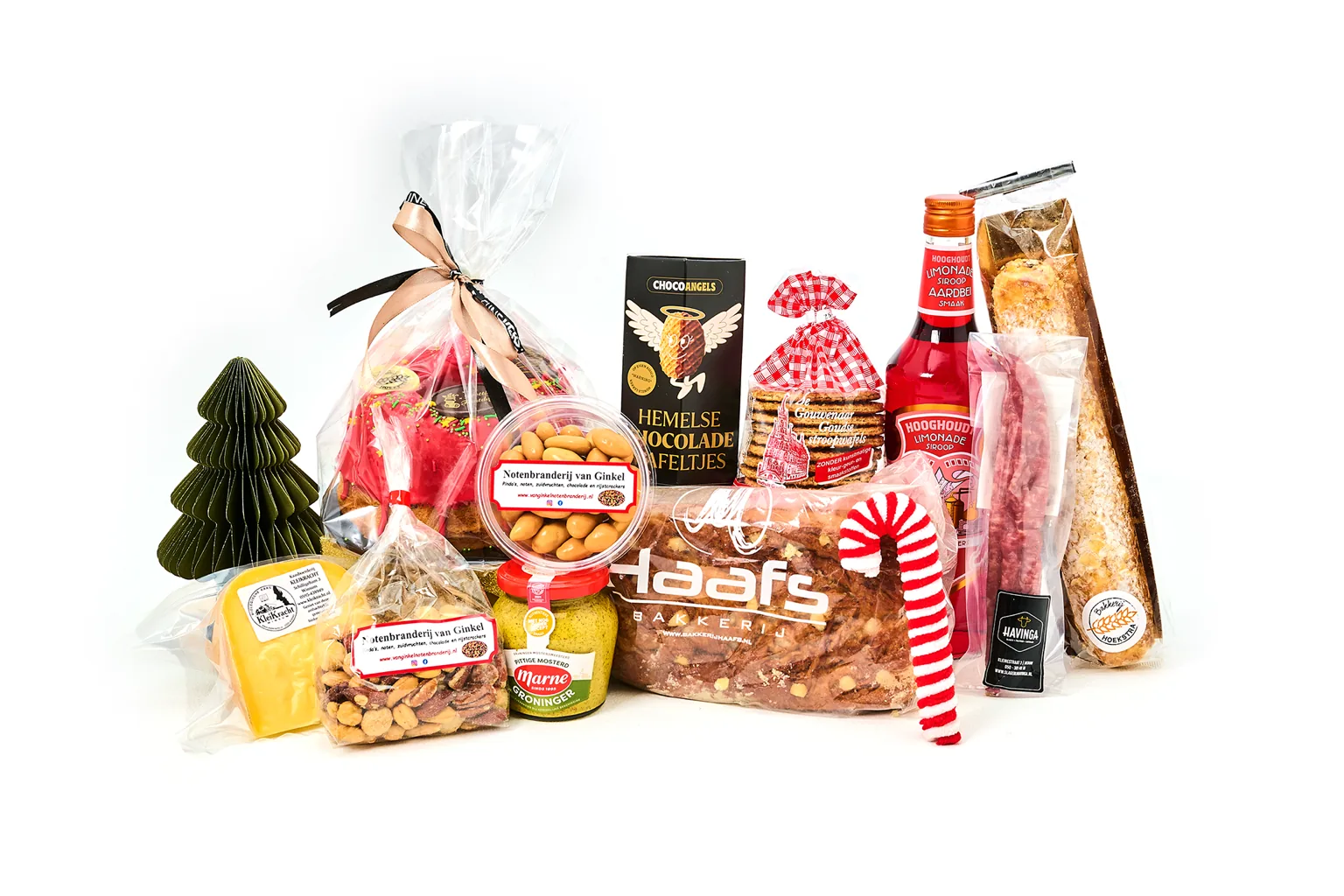Kerstpakket met zoete en hartige producten uit Noord-Nederland